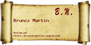 Bruncz Martin névjegykártya